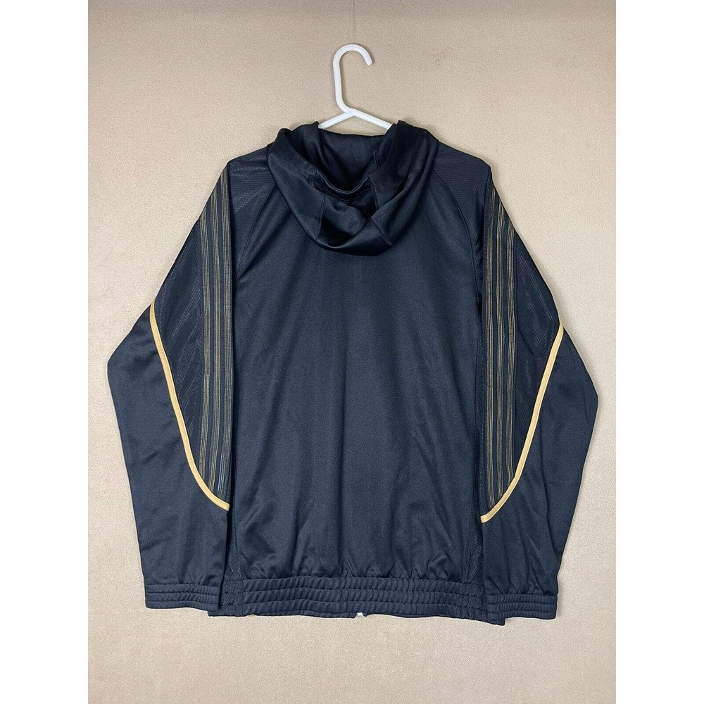 Adidas Hoodie Adult Medium Black Full Zip Long Sleeve 3 Stripes‎ Outdoor Mens - Picture 9 of 10